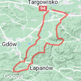 Mapa Z Łapczycy do Lasu Wólczańskiego